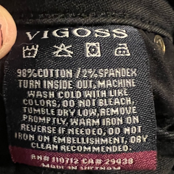 Vigoss Black Denim Jeans - Picture 7 of 7